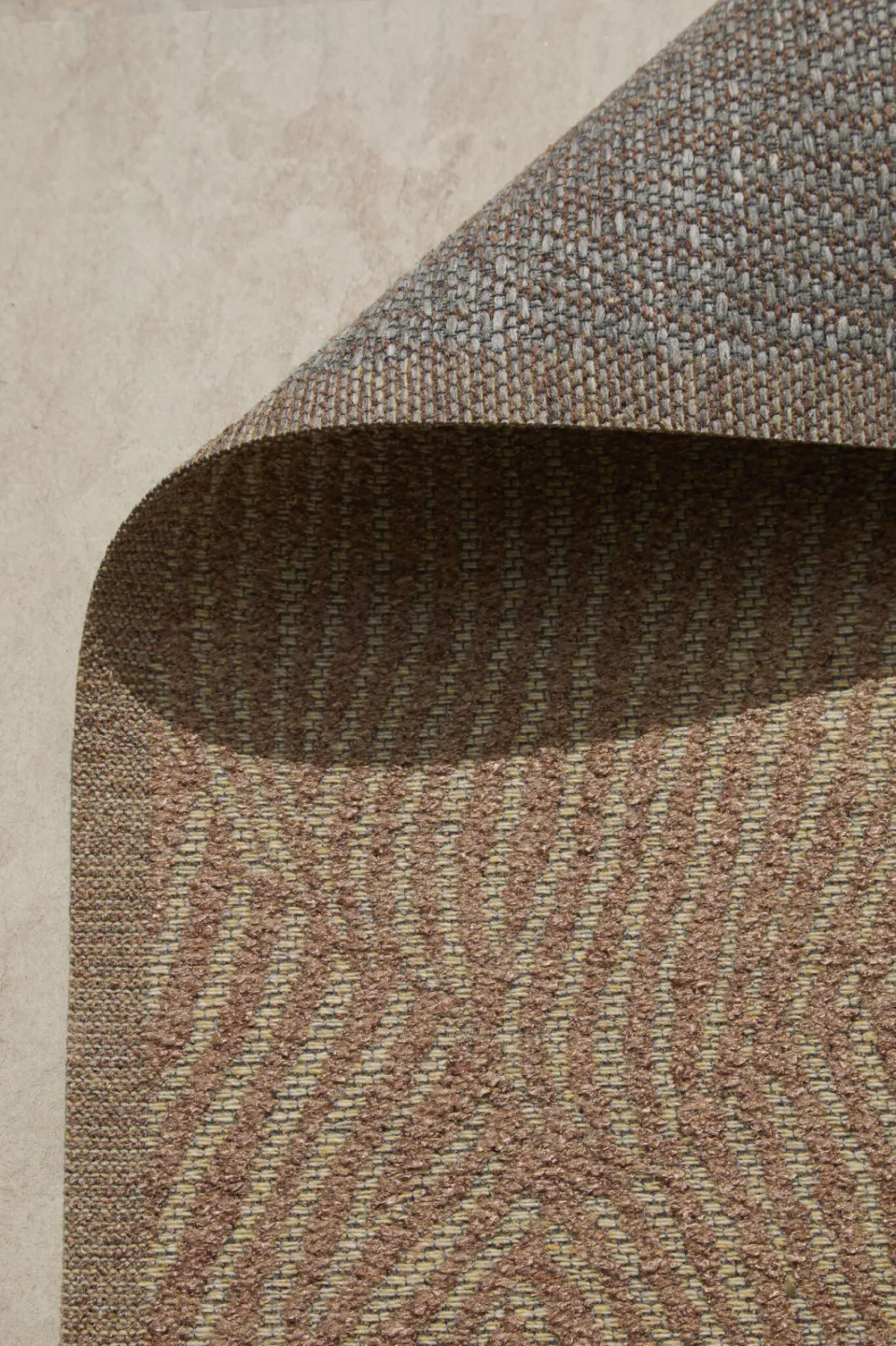 NOUS Living binnen- en buitenvloerkleed beige/terra, foto 3