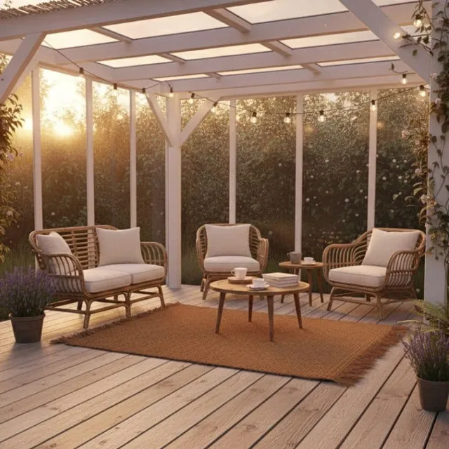 4shine Kokos vloerkleed met franjes 120x170 cm - rechthoekig vloerkleed - 4shine Naturel