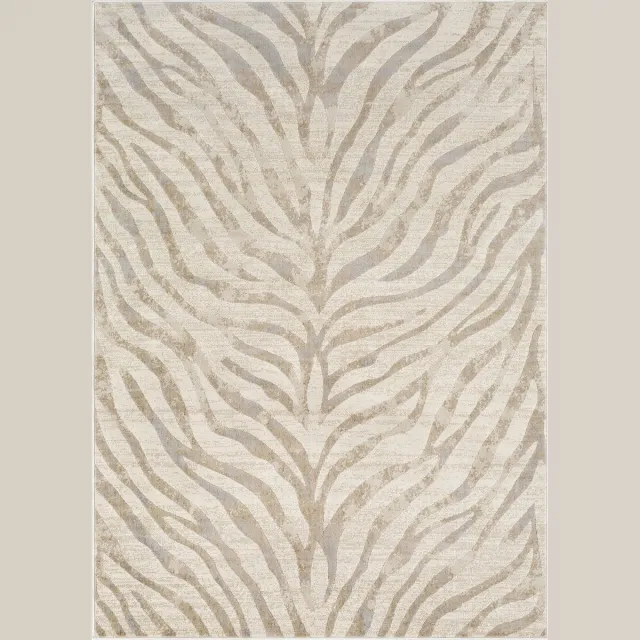 Surya Cybele vloerkleed zebra boho grijs beige