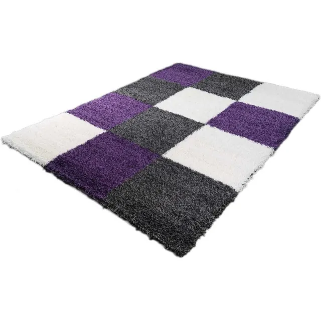 Merinos Vloerkleed Shaggy Plus 910 Grey Lilac 200x290 cm paars
