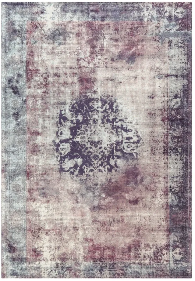 Padiro elegant laagpolig vloerkleed - donkergrijs - vintage patroon - voor vloerverwarming - van modacryl en katoen, foto 2