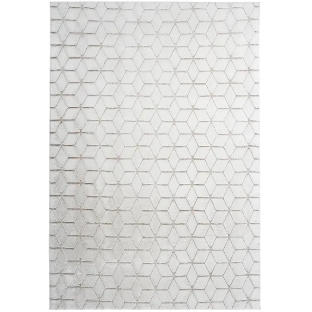 Dutch XXL Scandinavisch Vloerkleed | Tapijt | Vivica | Geometrisch | Wit/Taupe Wit / Taupe