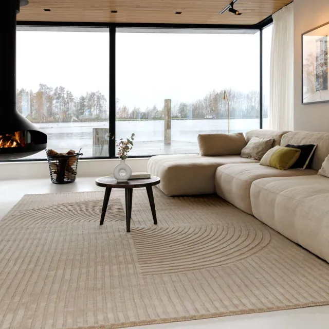 Nordic Weavers Japandi vloerkleed - Balans beige 160x230