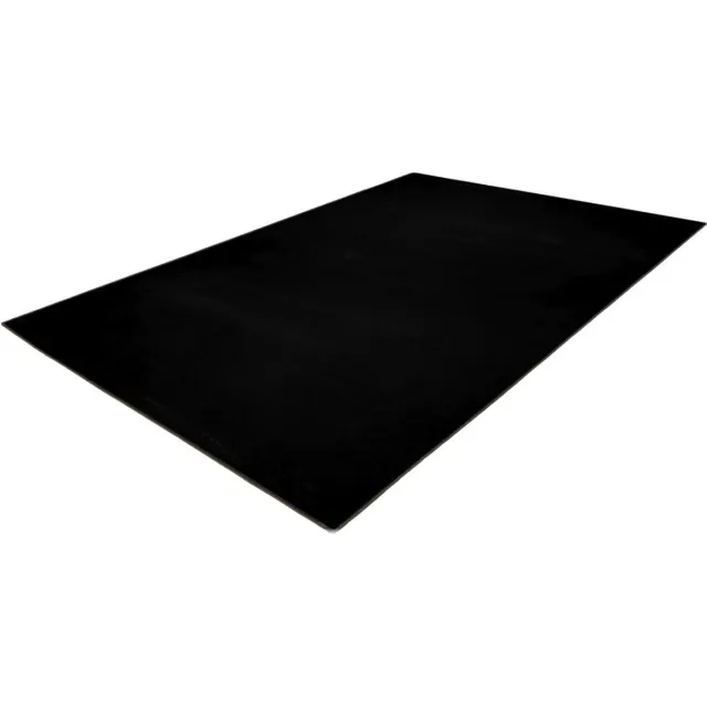 Lalee Loft - Vloerkleed - Tapijt – Karpet - laagpolig - Superzacht -effen Fluffy - wasbaar - met antislip- rabbit- 120x170 cm Zwart