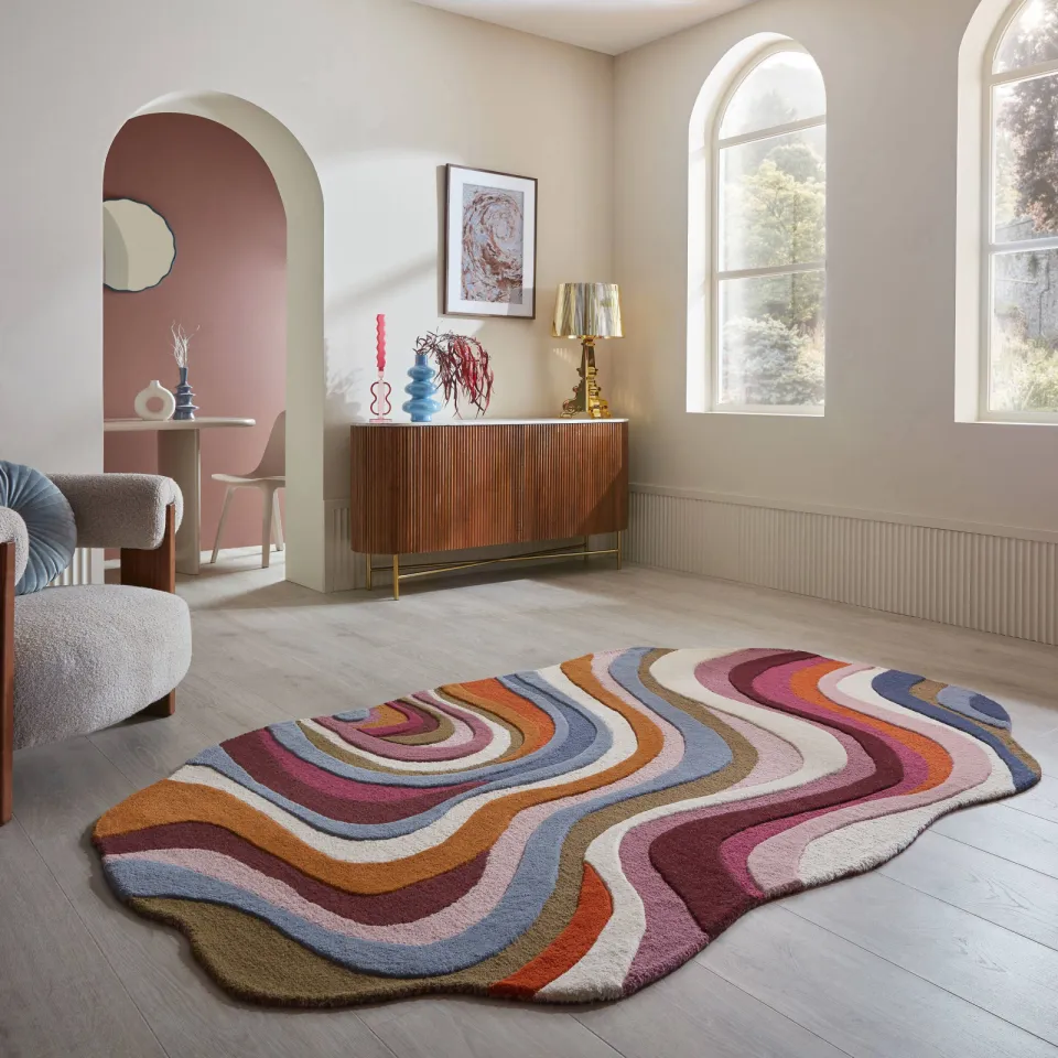 Flair Rugs ovaal wollen vloerkleed meerkleurig multi, foto 2
