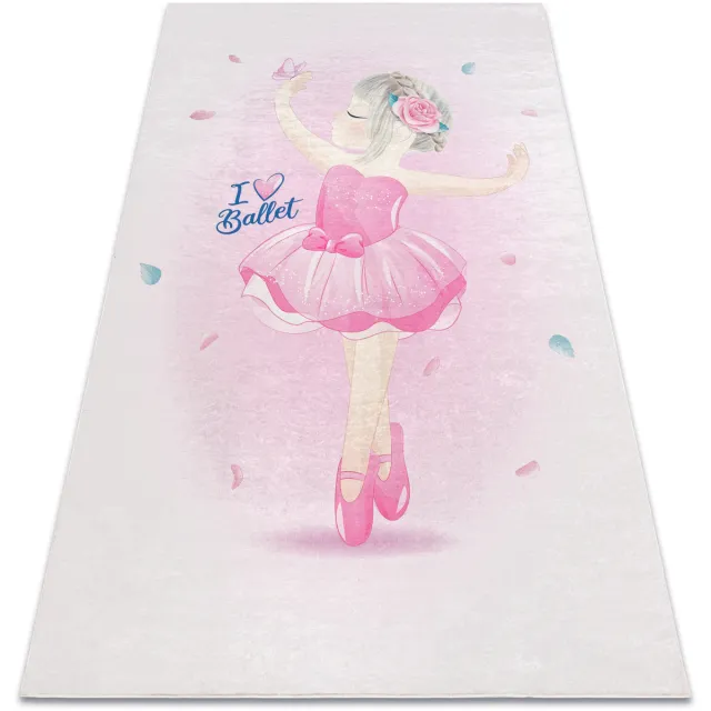 RUGSX Kleden Rugsx BAMBINO 42830 tapijt wasbaar Ballerina voor kinder 200x290 cm Roze