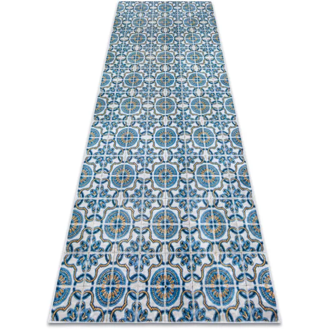 RUGSX Kleden Rugsx ANDRE 53020 tapijt wasbaar Lissabonse tegels, keuk Blauw