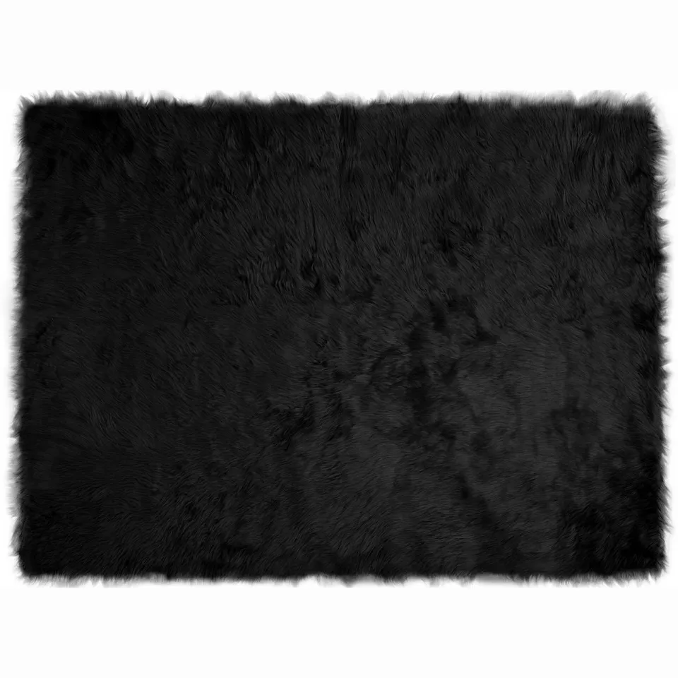 vidaXL Tapijt van imitatie TAFALLA Zwart 160 x 230 cm Polyester