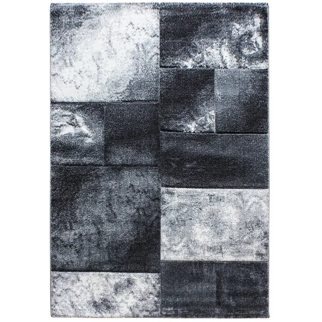 Dutch XXL Modern Vloerkleed | Tapijt | Hawaii | Blokken | Grijs | 280x370 cm