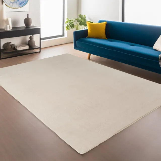 Ayyildiz Antislip Vloerkleed Joy Rond Creme 160 x 160 cm Effen Kleur Zacht
