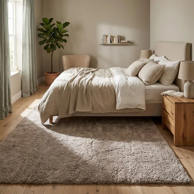 NATURL. Wasbaar hoogpolig vloerkleed - Ziggy Beige | Warm - 120x170cm