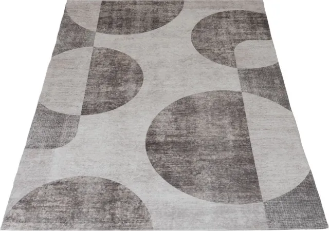Veer Carpets Vloerkleed Cava 70 x 140 cm - Laagpolig Vloerkleed – Japandi / Modern Tijdloos Design Grijs