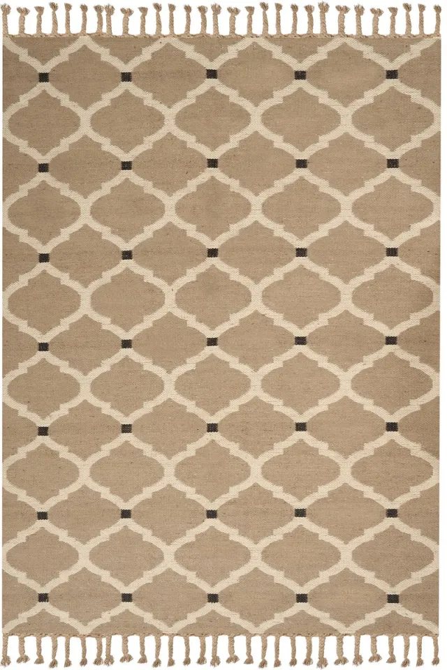 Beliani ORENCIK - Laagpolig vloerkleed - Lichtbeige - Jute, foto 2