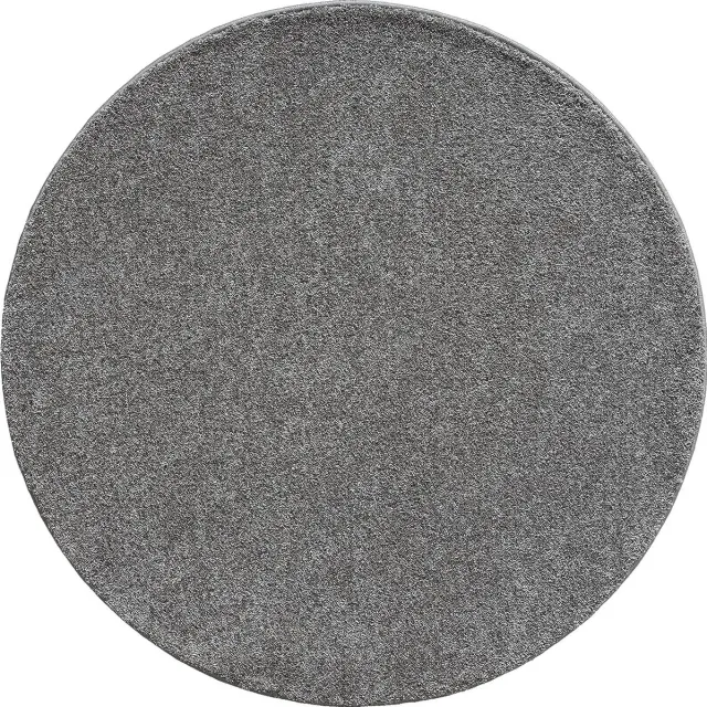Grande the carpet Grande Modern Pluizig Kortpolig Woonkamerkleed, Superzacht aanvoelend, Elegant en Onderhoudsvriendelijk, 160x160 round Antraciet