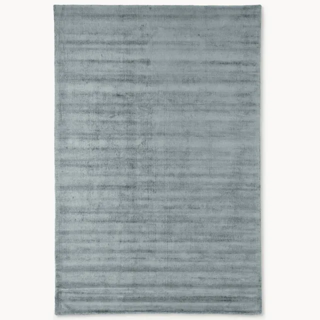 Westwing Collection Handgeweven viscose vloerkleed Jane Blauw