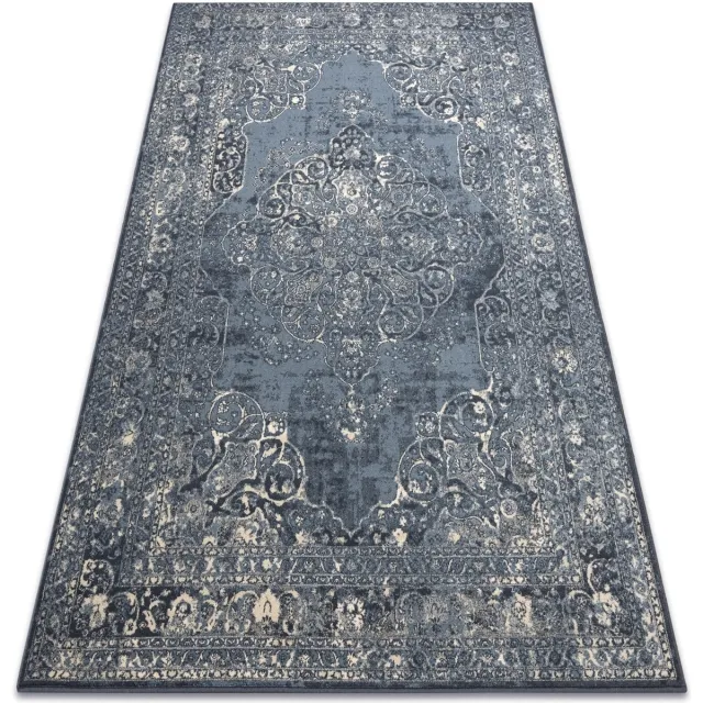 RUGSX Kleden Rugsx Wollen tapijt NAIN Rosette vintage 7599/50911 blau Blauw