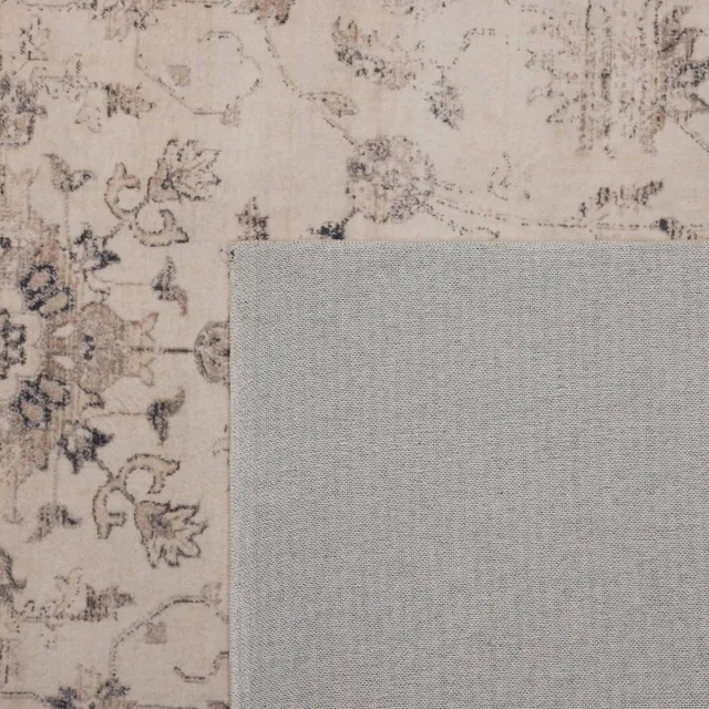 MrCarpet Wasbaar Vintage Vloerkleed Beige/grijs Duux 200x290cm Mrcarpet