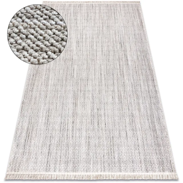 RUGSX Kleden Rugsx Vloerkleed NANO FH93A Melange, lus, platgeweven gr 120x170 cm Grijs