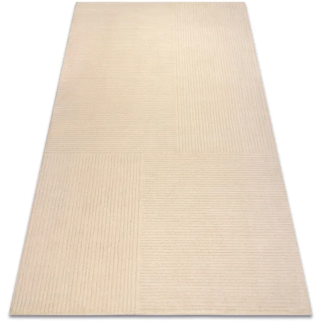 RUGSX Kleden Rugsx Wollen tapijt TEXTURA 488.23.LA100 OSTA - Lijnen, 200x300 cm Beige