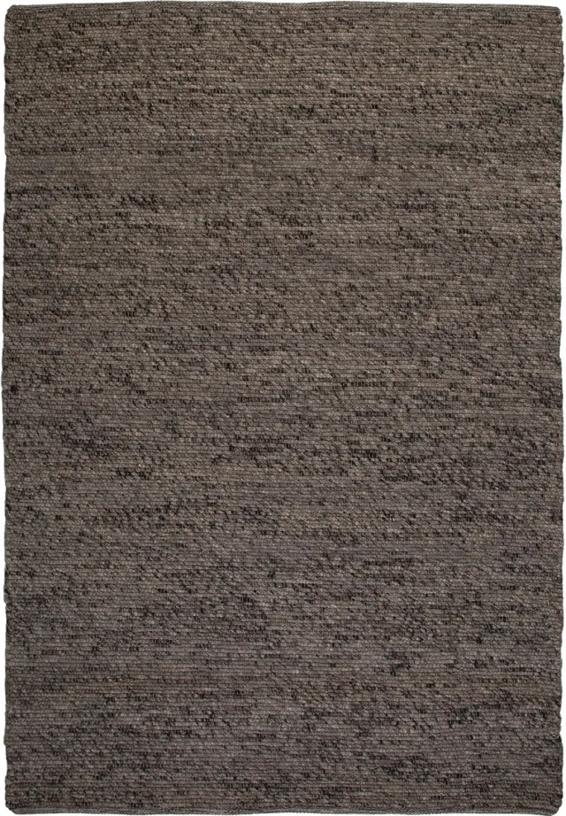 Padiro stijlvol wollen vloerkleed - donkergrijs - modern effen ontwerp - voor vloerverwarming - van wol