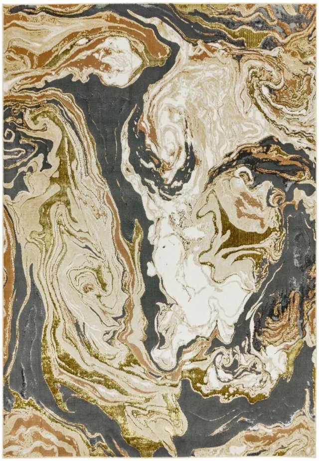 Eazy Living Easy Living - Aurora-Marble Vloerkleed - 160x230 cm - Rechthoekig - Laagpolig Tapijt - Industrieel - Meerkleurig