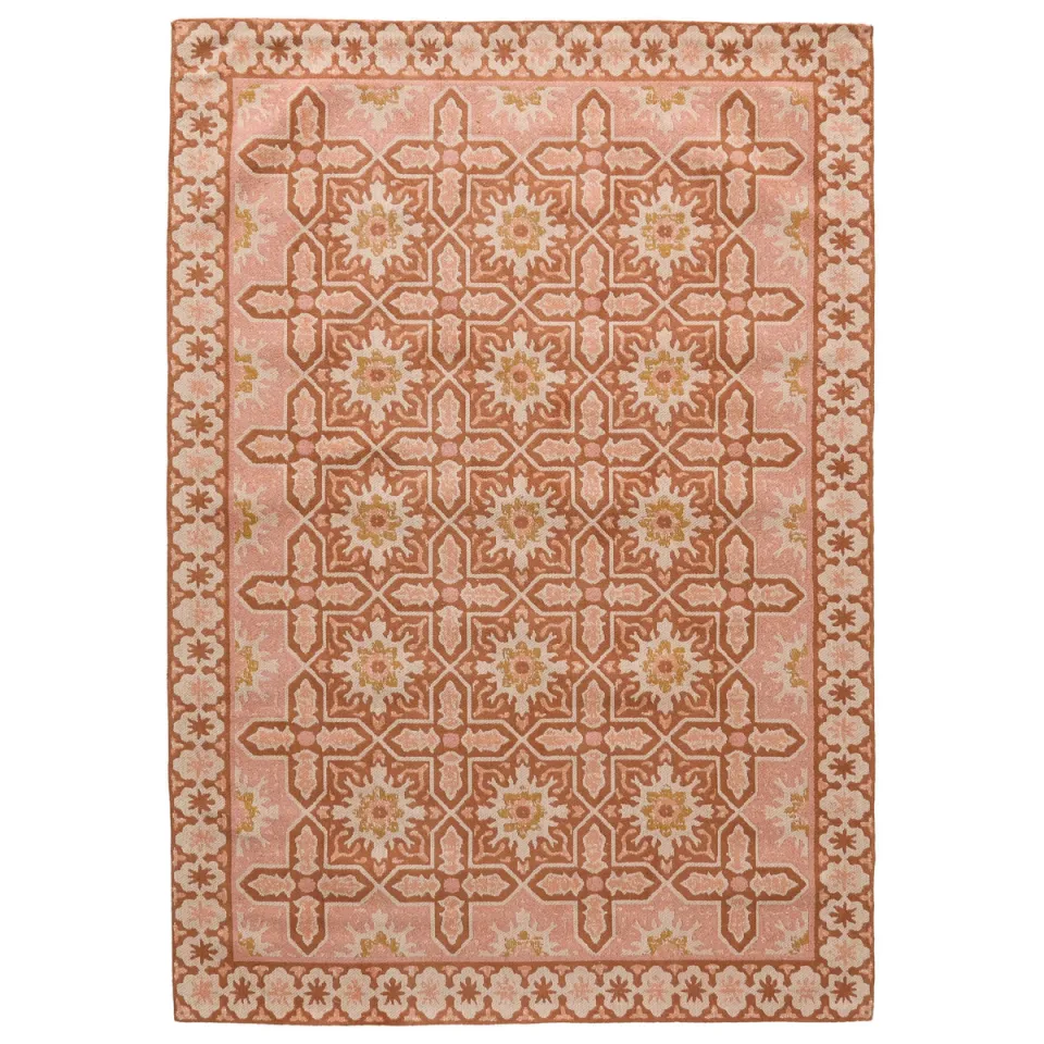 NOUS Living Rosalia vloerkleed roze/terra roze/terra/beige/oker