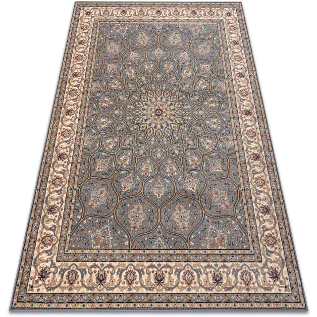RUGSX Kleden Rugsx Wollen tapijt NAIN Rozet, frame, 1180/51034 blauw 80x150 cm