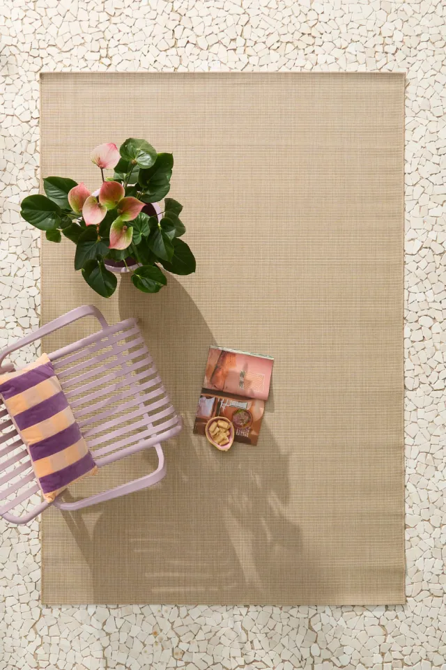NOUS Living binnen- en buitenvloerkleed Tomaso (230x160 cm) zand