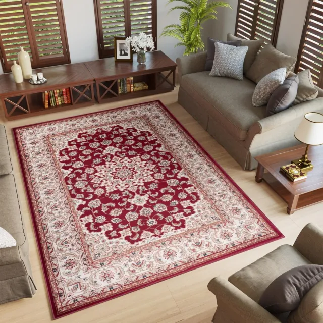 Tapiso Colorado Vloerkleed Rood Oosters Woonkamer Tapijt Rood3