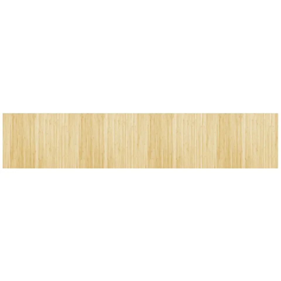 vidaXL Vloerkleed rechthoekig 80x400 cm bamboe lichtnaturel beige, foto 3