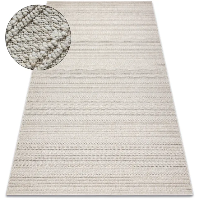 RUGSX Kleden Rugsx Tapijt JERSEY 19233 crème - Lijnen, structureel, 140x190 cm Beige