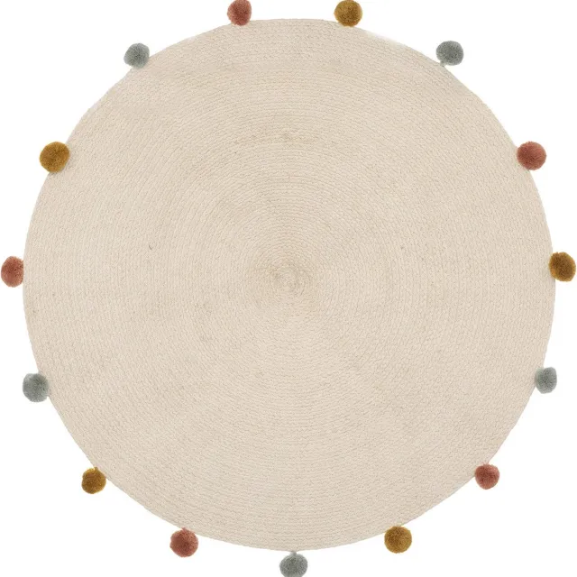 Atmosphera Kids Vloerkleed Harlekijn Ø90cm - Beige