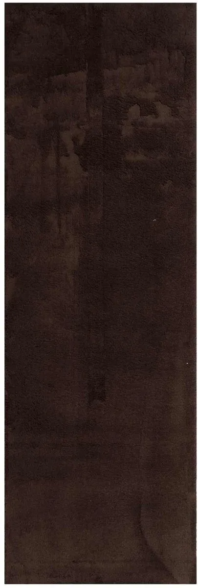 vidaXL Tapijt - HUARTE - Bruin - 80 - x - 250 - cm - 100% - Polyester - Plat