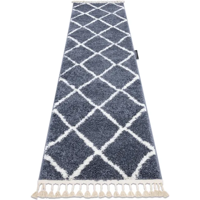 RUGSX Kleden Rugsx Tapijt, Vloerbekleding BERBER CROSS grijskleuring 70x200 cm