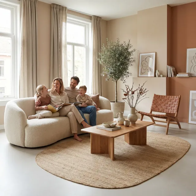 MrCarpet Jute vloerkleed Edge deens ovaal 160x230cm Mrcarpet naturel