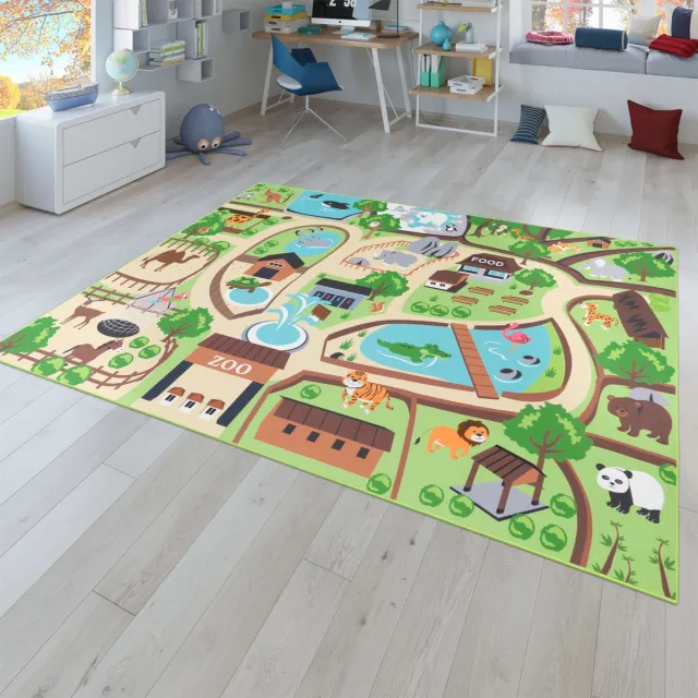 TT Home Kinderkamertapijt tapijt jongen meisje kinderkamertapijt baby antislip straat 200 x 200 cm Rechthoek 200 x 200 cm Rechthoek beige