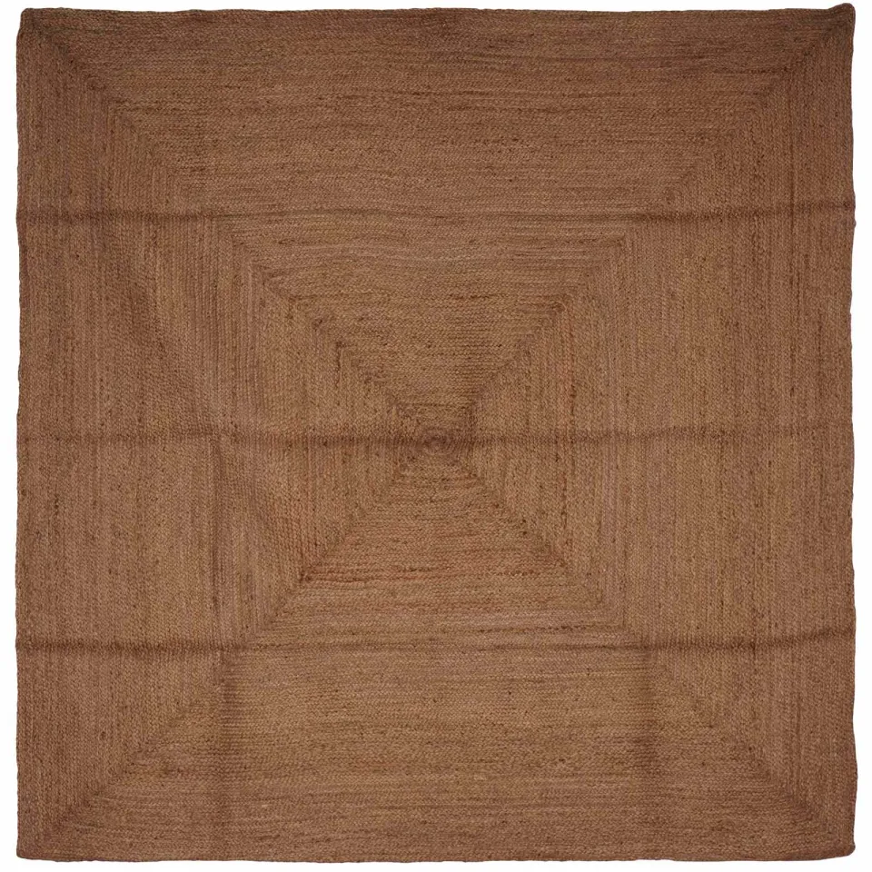 vidaXL Gebied Tapijt Grijs 300 x 300 cm Jute