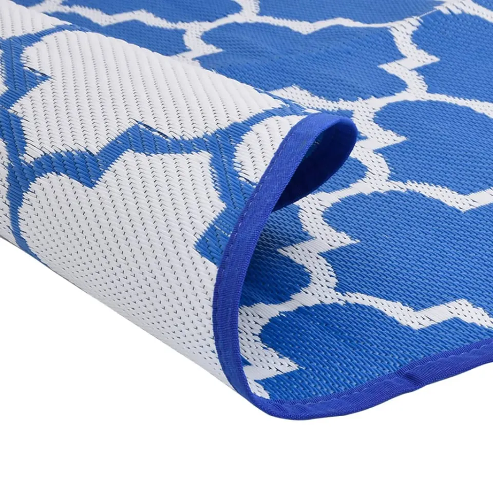 vidaXL Buitenkleed ARAKIL Ø160 cm polypropeen blauw, foto 4