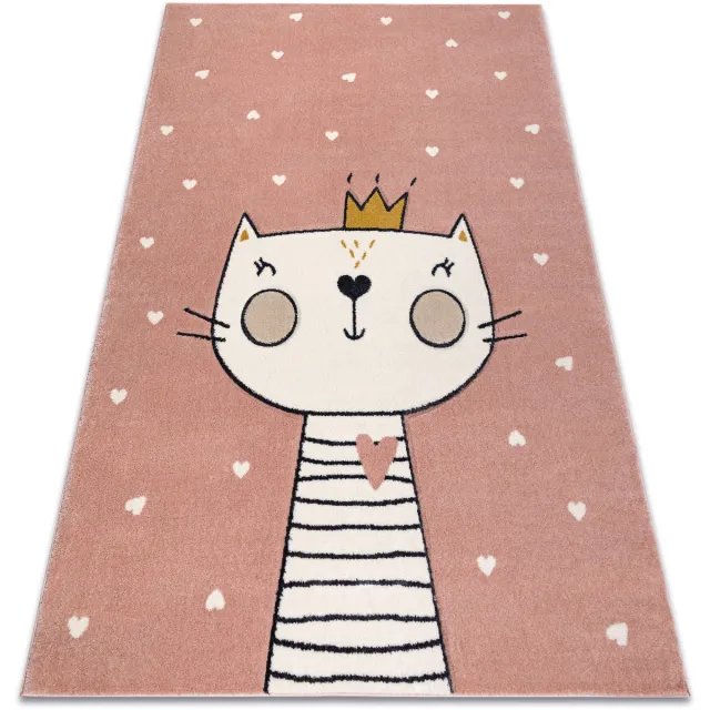 RUGSX Kleden Rugsx KIDDO tapijt 6106 rozekleuring / wit katje