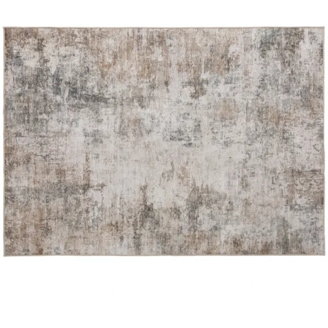 ZYLARO Woonkamertapijt - Polyester - Modern artistiek patroon - Wasbaar - Bruin