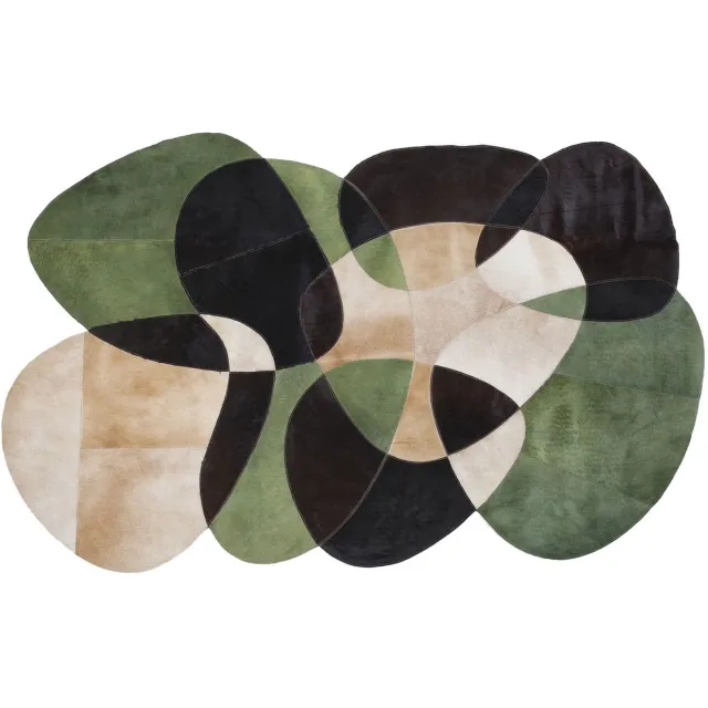 Kare Vloerkleed Ovado Colore 170x240 cm Bruin;Groen;Zwart