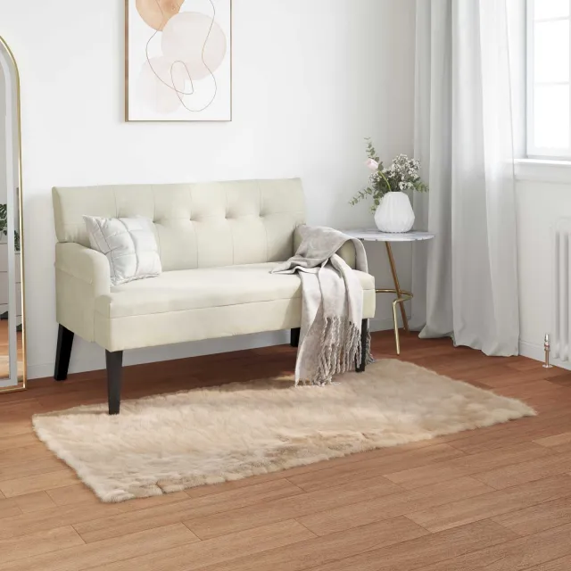 vidaXL Tapijt van imitatie TAFALLA Beige 80 x 150 cm Polyester, foto 2