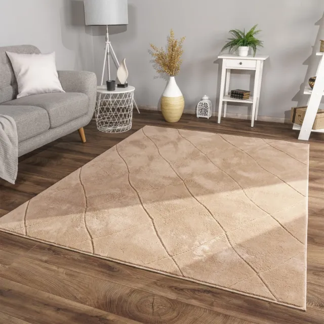 TT Home Woonkamertapijt eetkamer kortpolig Scandinavisch 80 x 150 cm Rechthoek 80 x 150 cm Rechthoek beige