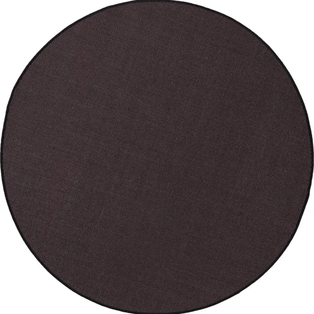 Snapstyle Vloerkleed Sisal Natuur Rond Zwart
