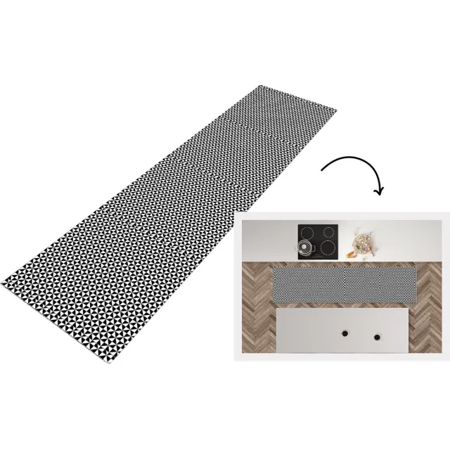 KitchenYeah Keukenloper - Loper keuken - Design - Geometrie - Patroon - Keukenloper vinyl Multicolor