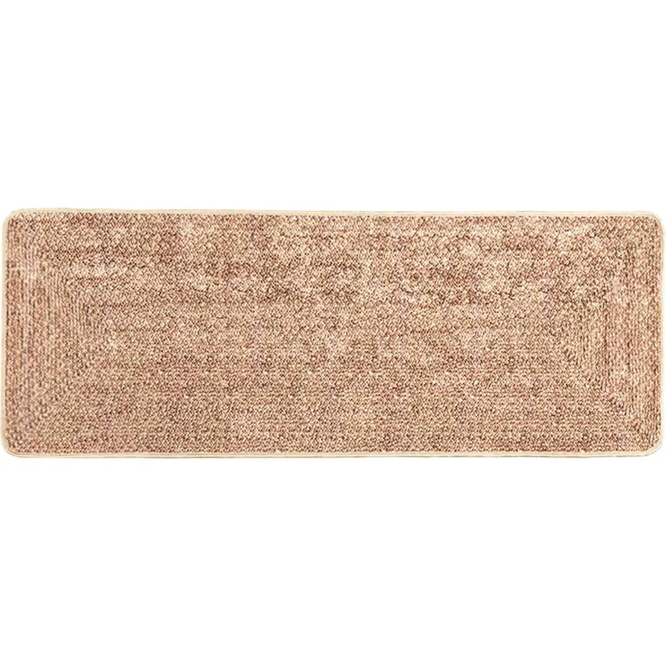 vidaXL Vloerkleedloper MARSA Bruin 100 x 250 cm Polyester en PVC Geel