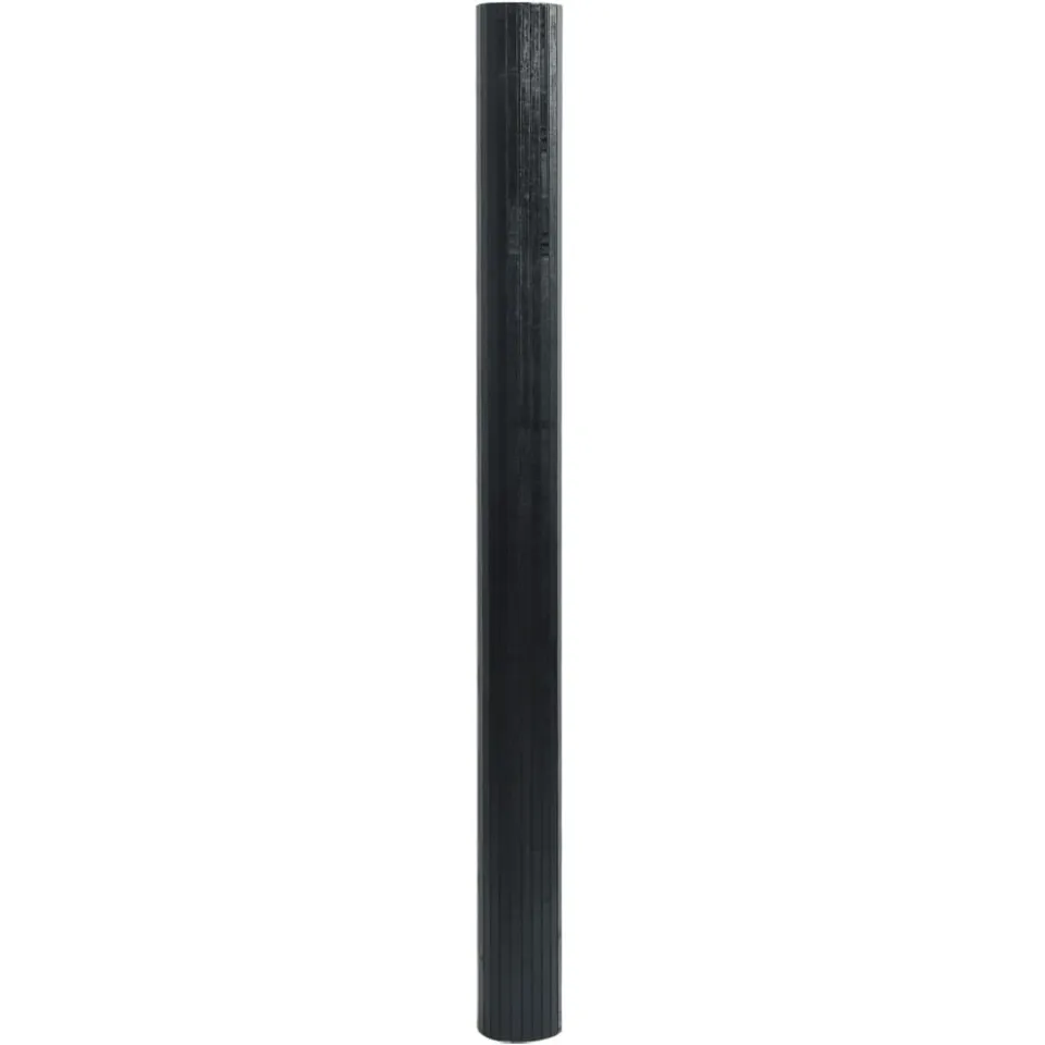 vidaXL Vloerkleed rechthoekig 100x400 cm bamboe zwart