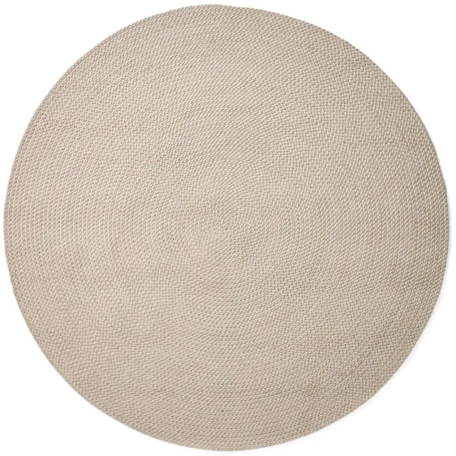 Kave Home Rond Vloerkleed 'Despas' 200cm, kleur Ecru