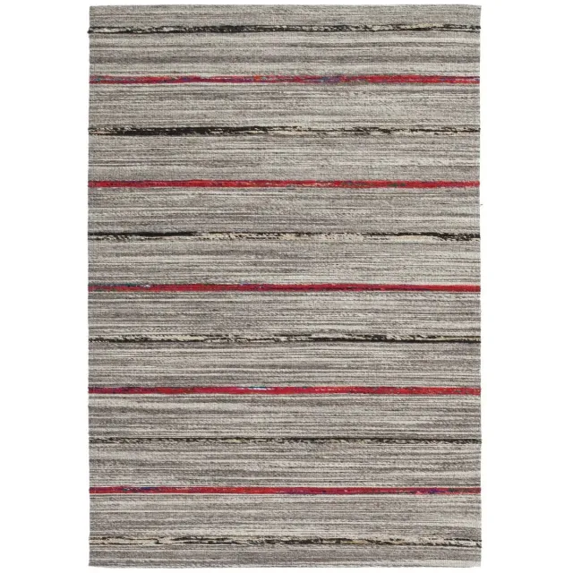 Dutch XXL Kelim Vloerkleed | Tapijt | Duarte | Lijnen | Naturel/Rood