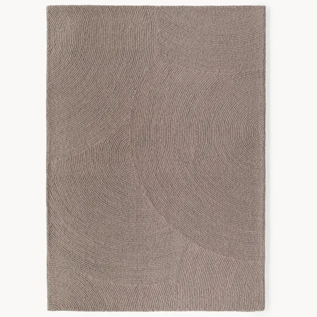Westwing Collection Handgetuft wollen vloerkleed Eleni Taupe